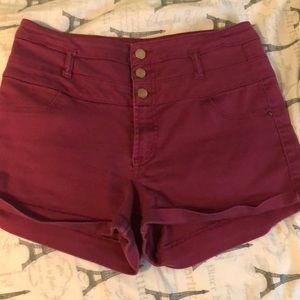 Maroon shorts❤️ high waisted☺️